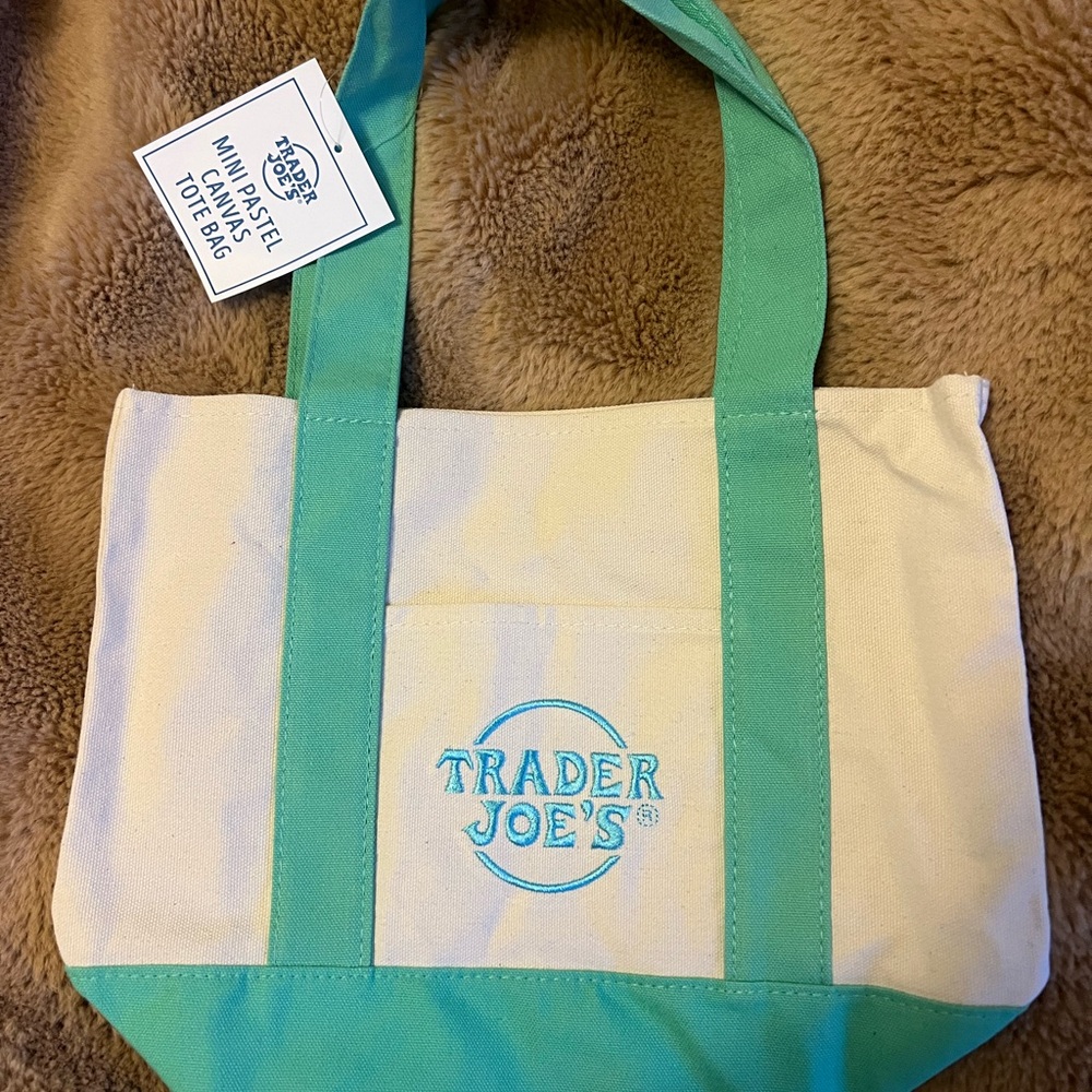 Trader Joe’s Mini Cavas Tote Bag Pastel